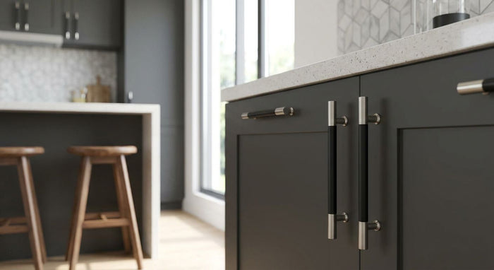 Two-Tone Nickel and Black Pulls for Modern Kitchens (2026)