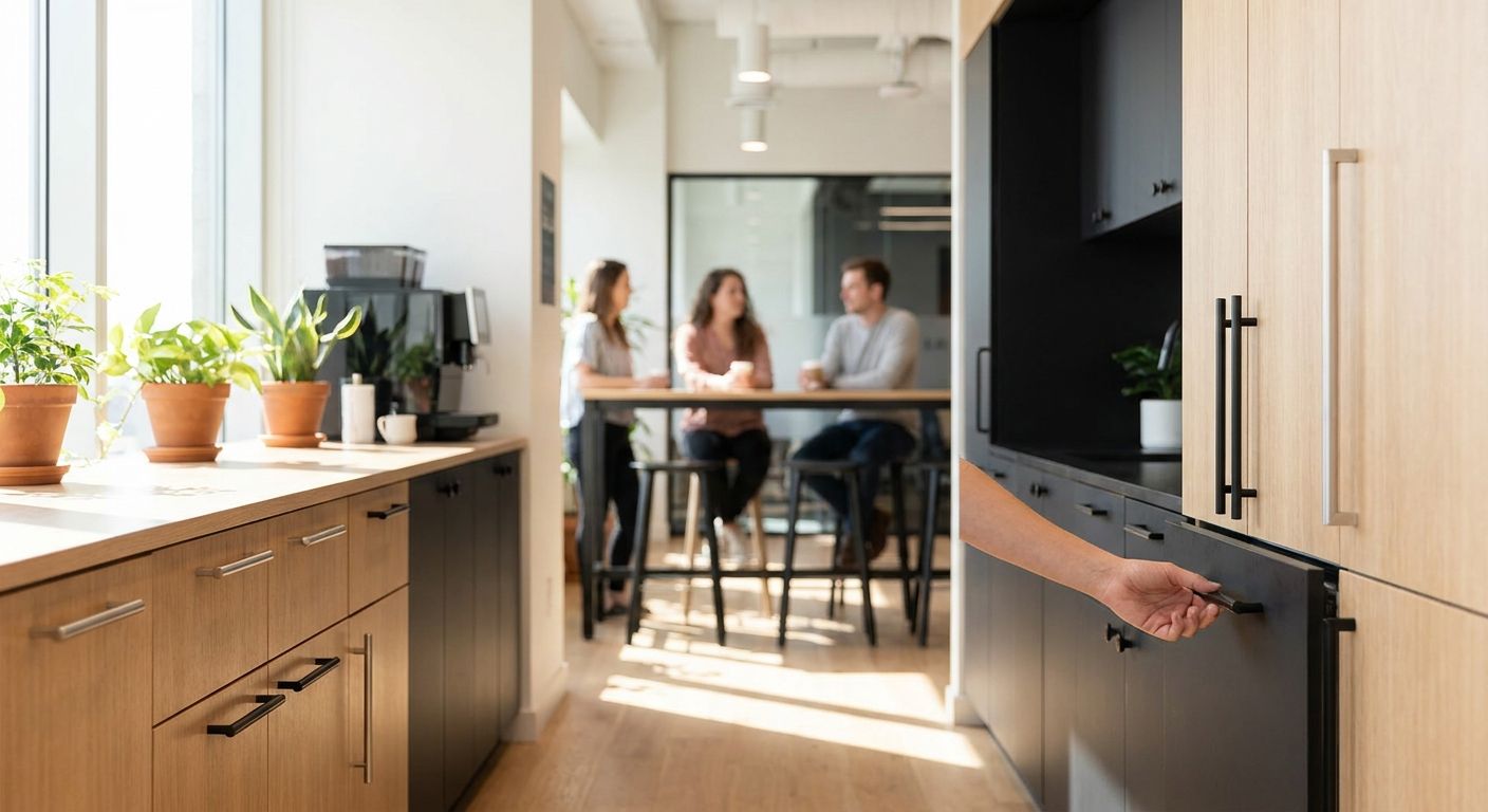 Cabinet Hardware for Coworking Kitchenettes: 2026 Guide
