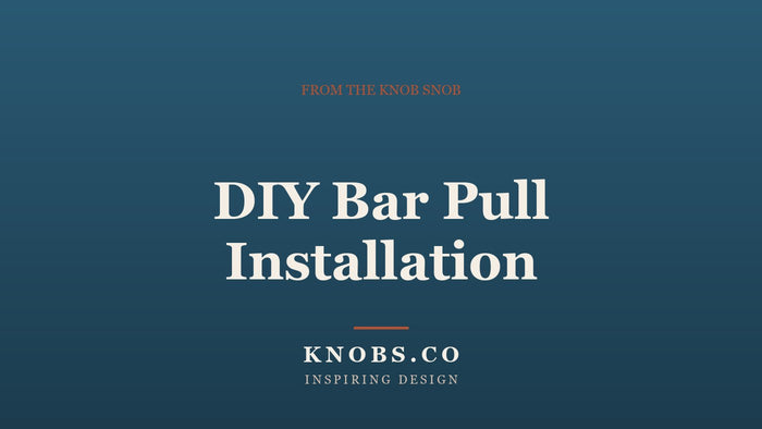 DIY Bar Pull Installation