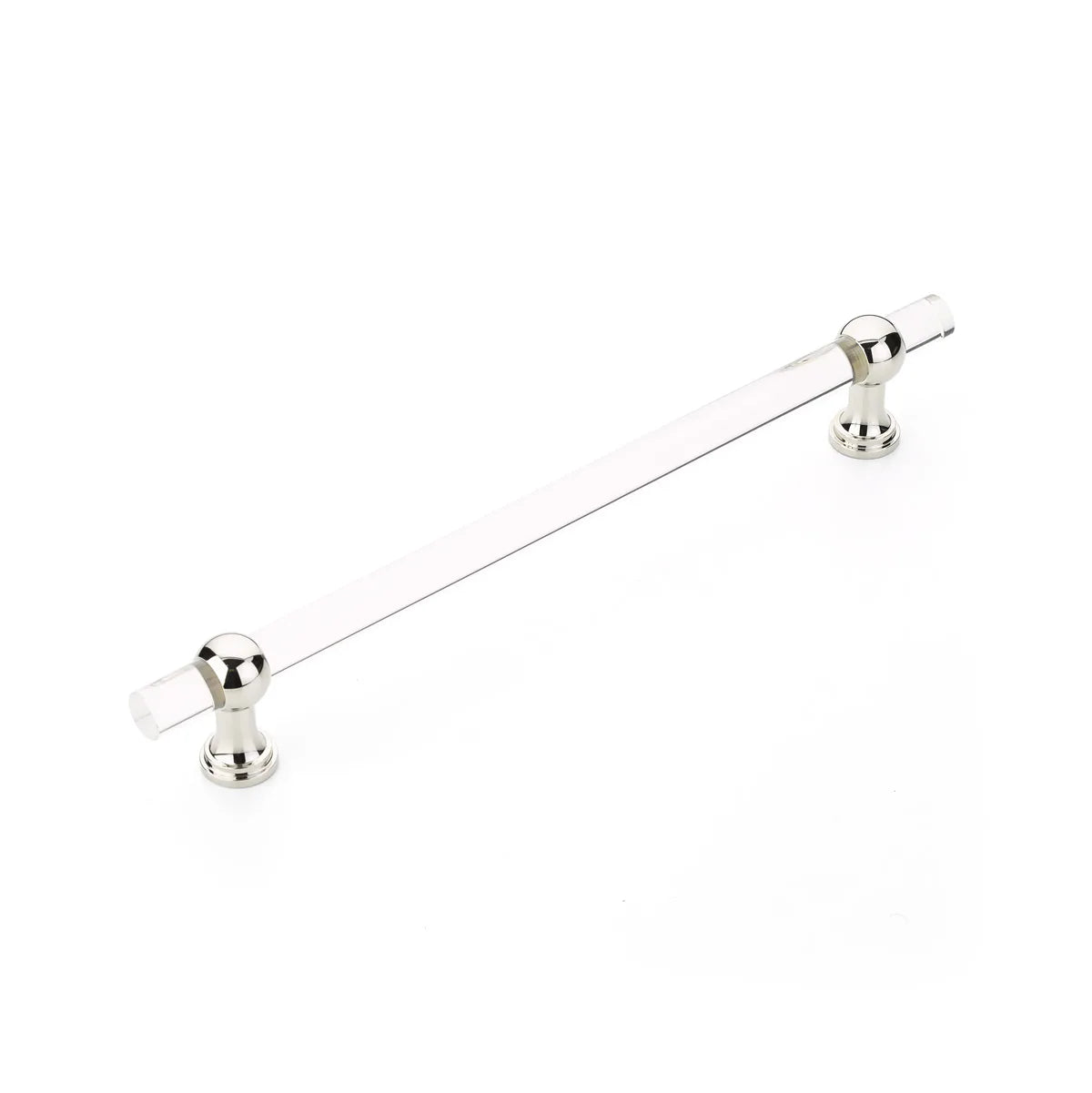 Lumiere Transitional Concealed Surface, Appliance Pull, NON-Adjustable Clear Acrylic, Polished Nickel, 12'' cc CS412-PN