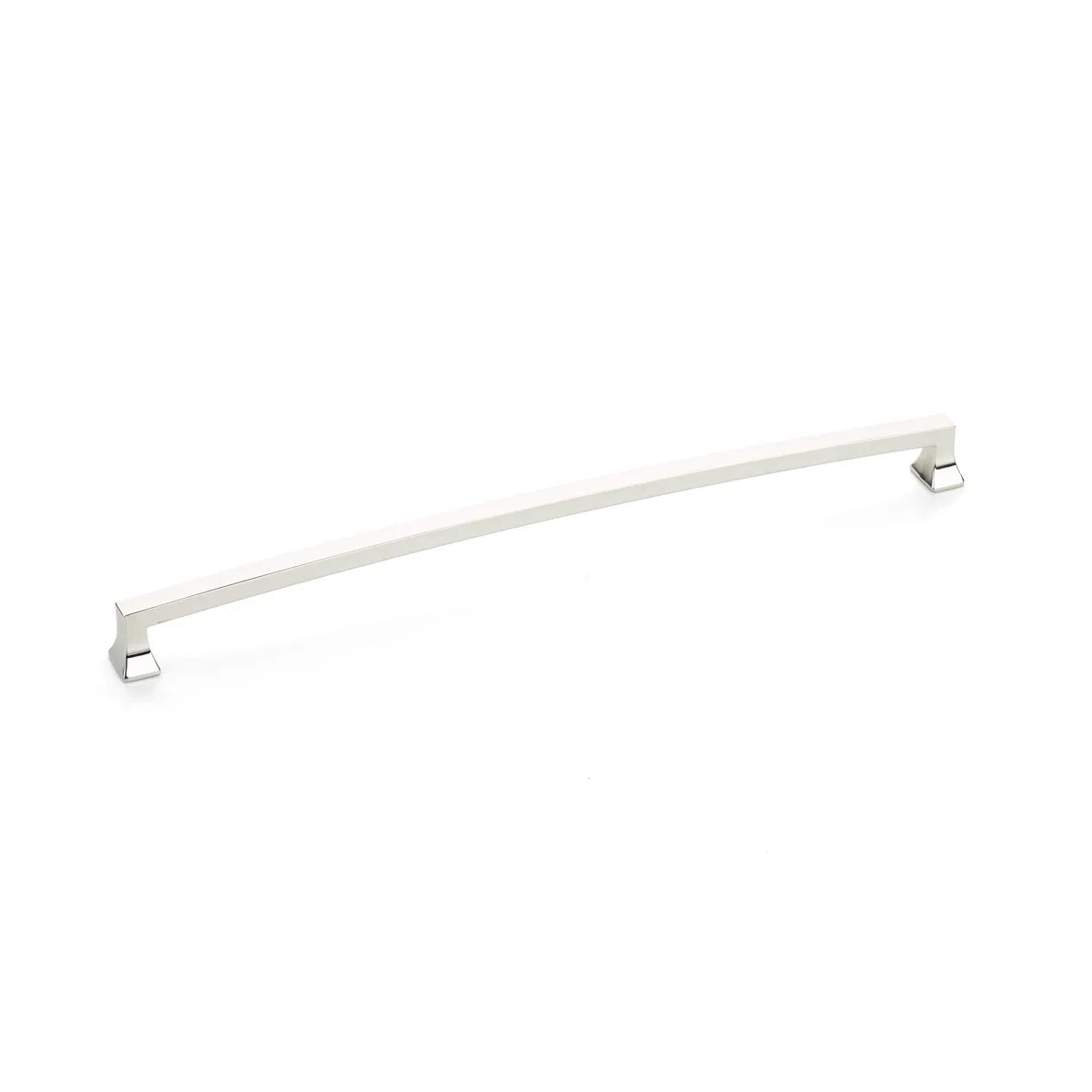 Menlo Park Pull, Arched, Polished Nickel, 12'' cc 529-PN