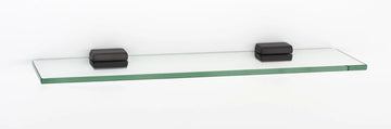 Cube Bath 18'' Glass Shelf w/Brackets A6550-18-CHBRZ