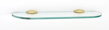 Charlie's Bath 18'' Glass Shelf w/Brackets A6750-18-PB