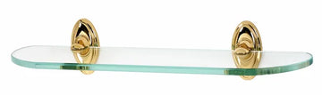 Classic Traditional Bath 18'' Glass Shelf w/Brackets A8050