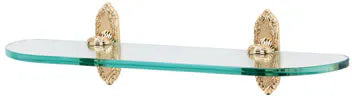 Ribbon & Reed Bath 24'' Glass Shelf w/Brackets A8550-24-PB