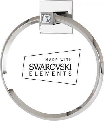Contemporary II Crystal Bath Crystal Towel Ring C8440