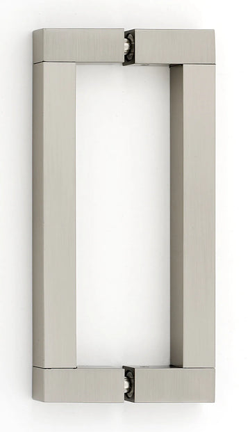 Block 6'' Back to Back Glass Door Pull G420-6-SN