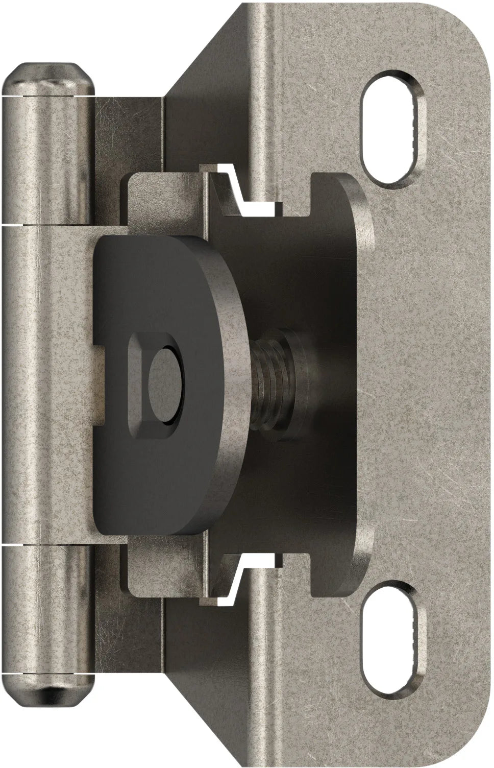 Functional Hardware 1/4'' Overlay Single Demountable Partial Wrap Cabinet Hinge - 1 Pair BPR8715