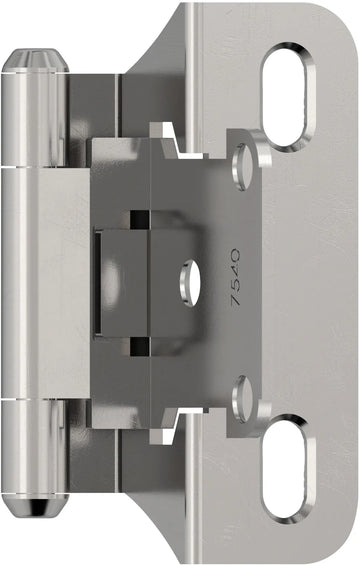 Functional Hardware 1/4'' Overlay Self Closing Partial Wrap Cabinet Hinge - 1 Pair BPR7566