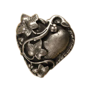 Hearts w/Ivy-Lg Knob 468-1