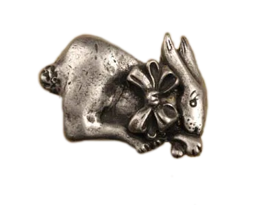 Bunny w/Bow-Rt Knob 484