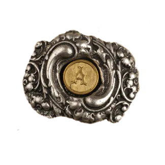 Fancy Initial Knob-Oval 844
