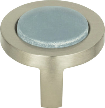 Spa Blue Round Knob 1 1/4''