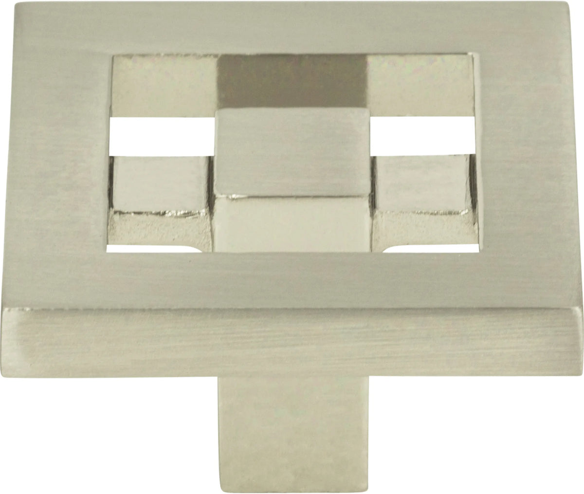 Nobu Square Knob 1 3/8'' Brushed Nickel 260-BRN