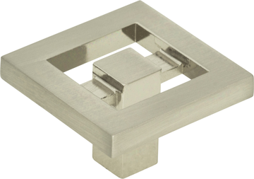 Nobu Square Knob 1 3/8'' Brushed Nickel 260-BRN