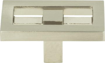 Nobu Rectangle Knob 1 3/4'' Brushed Nickel 261-BRN