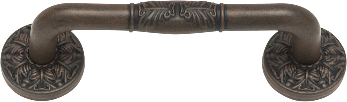 Hammered Medallion Pull 3'' cc Rust 264-R