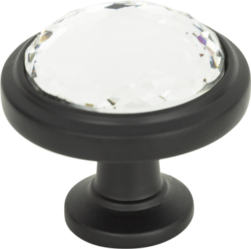 Crystal Legacy Round Knob 1 5/16'' Matte Black 343-BL