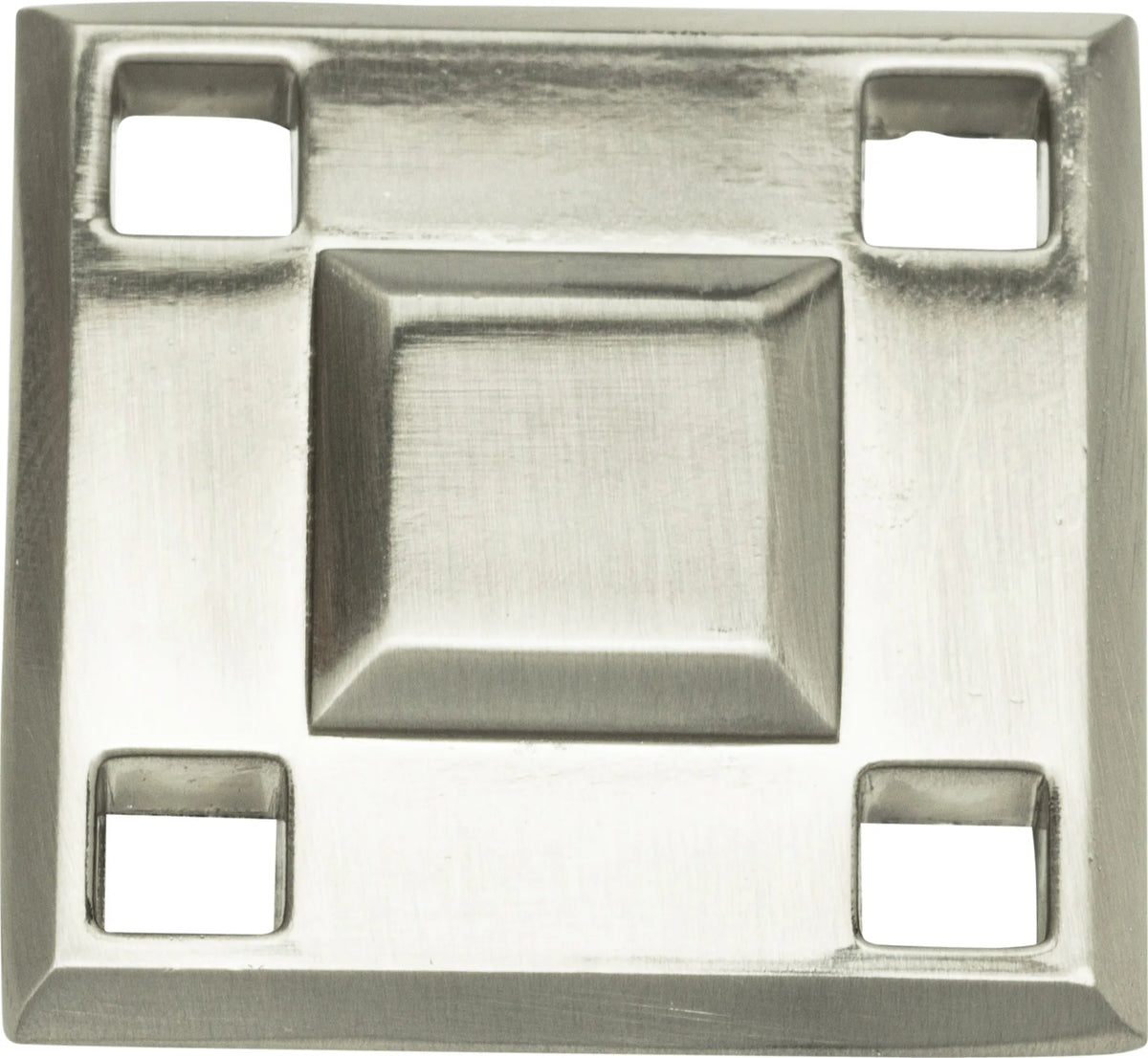 Craftsman Modern Square Knob 1 5/16'' Brushed Nickel 4007-BRN