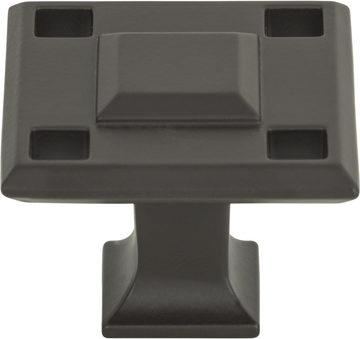 Craftsman Modern Square Knob 1 5/16'' Aged Bronze 4007-O