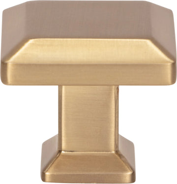 Sweetbriar Lane Square Knob 1 1/4'' Warm Brass A660-WB