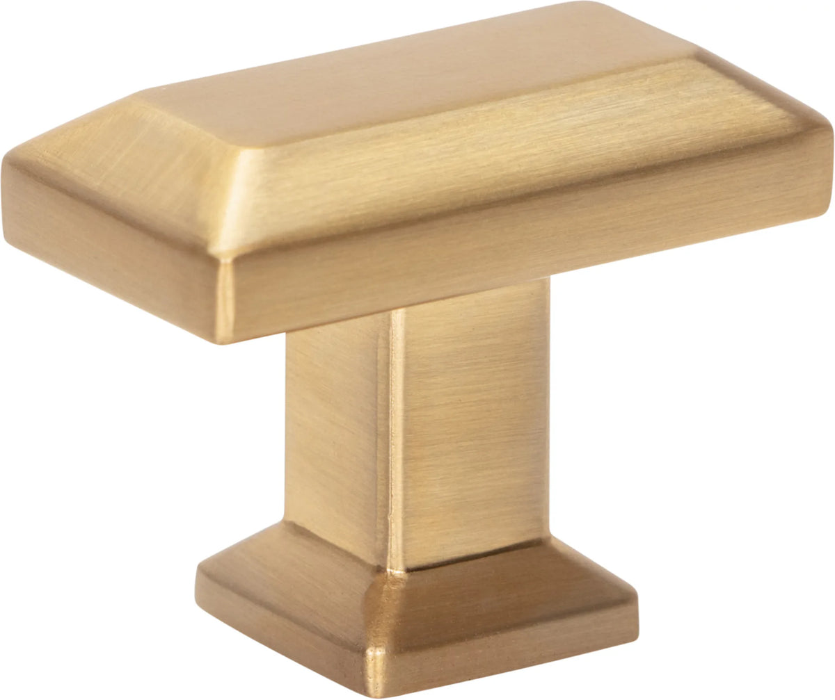 Sweetbriar Lane Rectangle Knob 1 3/8'' Warm Brass A661-WB