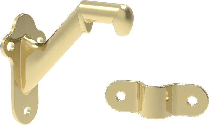 Hand Rail Brackets Collection Handrail Bracket Heavy Duty 2-13/16'' Polished Brass Finish H078451PB