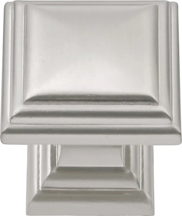 Somerset Collection Knob 1-1/16'' Square Satin Nickel Finish HH74554-SN