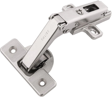 Hinge Concealed Frameless Pie Corner Self-Close Clip On Polished Nickel Finish HH75110-14