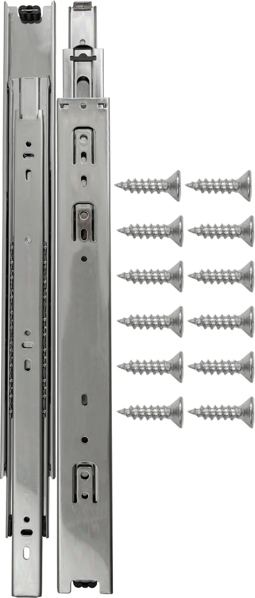Drawer Slide Side Mount Full Extension 16'' Cadmium Finish P1050/16-2C