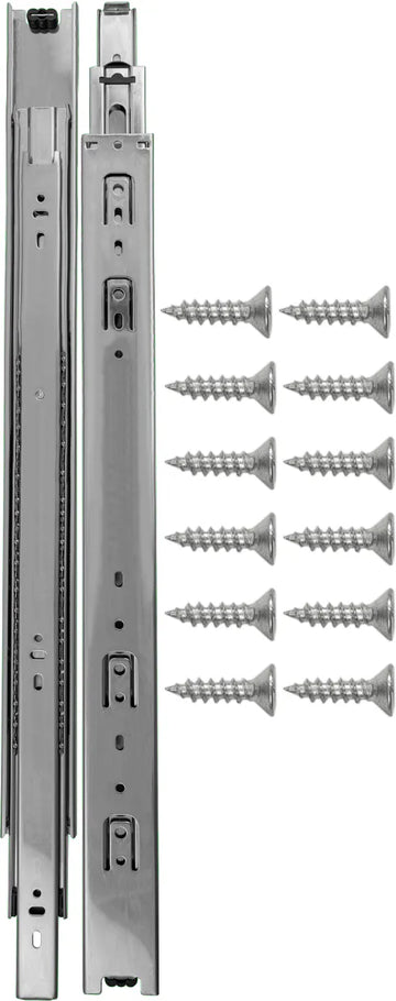 Drawer Slide Side Mount Full Extension 22'' Cadmium Finish P1050/22-2C