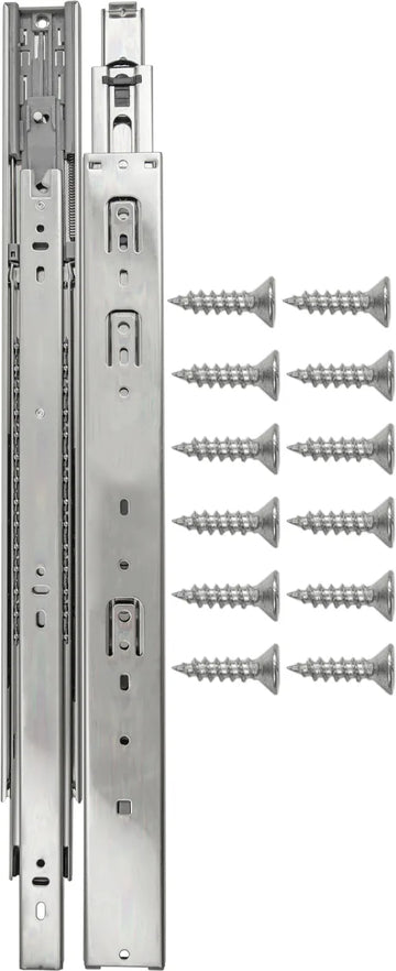 Drawer Slide Side Mount Soft Close Full Extension 16'' Cadmium Finish P1055/16-2C