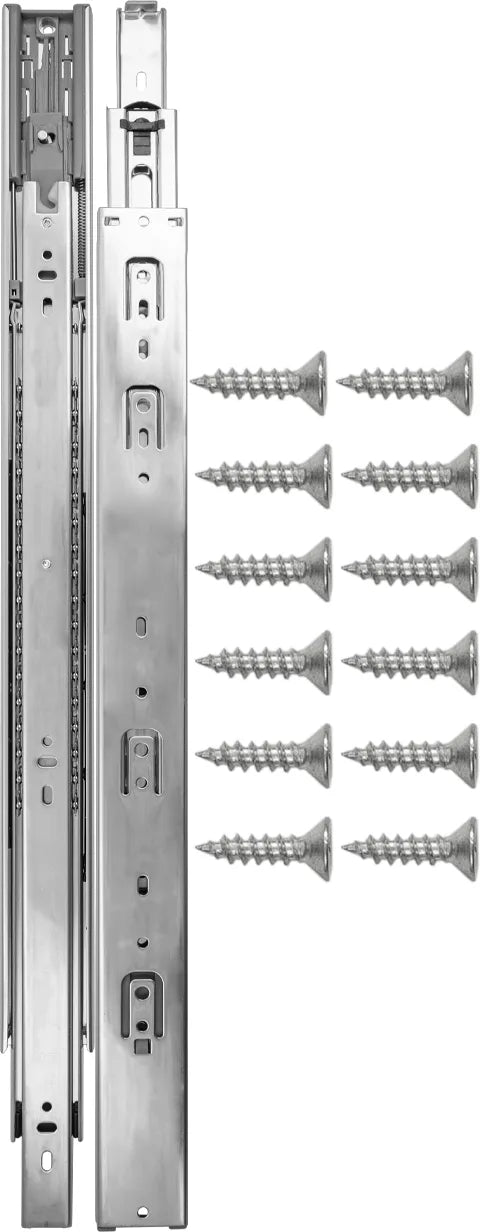 Drawer Slide Side Mount Soft Close Full Extension 20'' Cadmium Finish P1055/20-2C