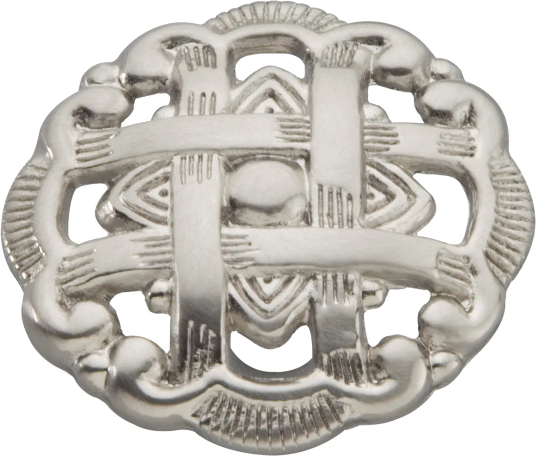 Cavalier Collection Knob 1-1/2'' Diameter Satin Nickel Finish P126-SN