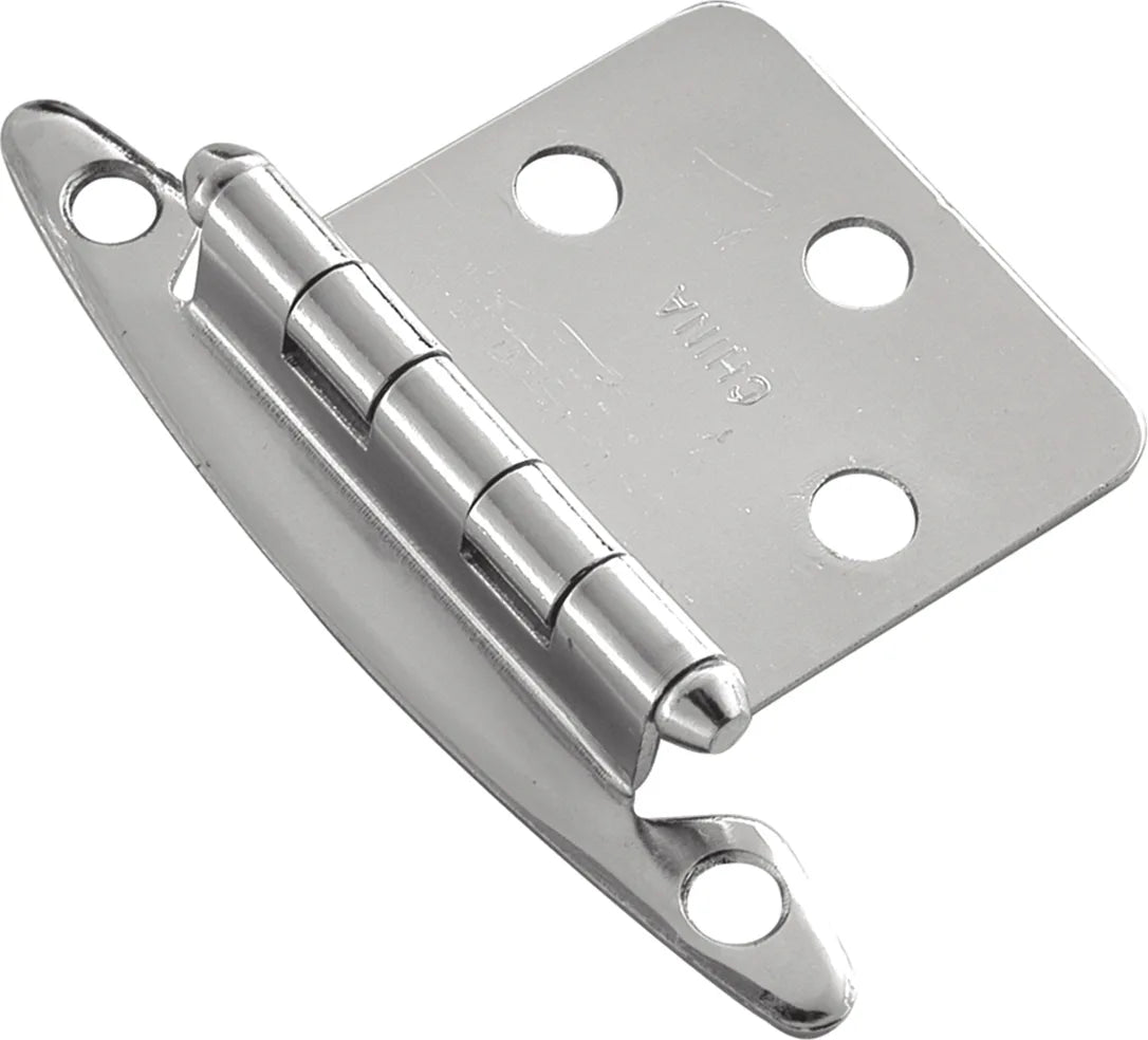 Hinge Flush Surface Face Frame Free Swinging Chrome Finish P139-26