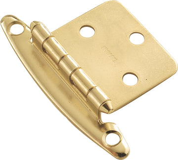Hinge Flush Surface Face Frame Free Swinging Polished Brass Finish P139-3