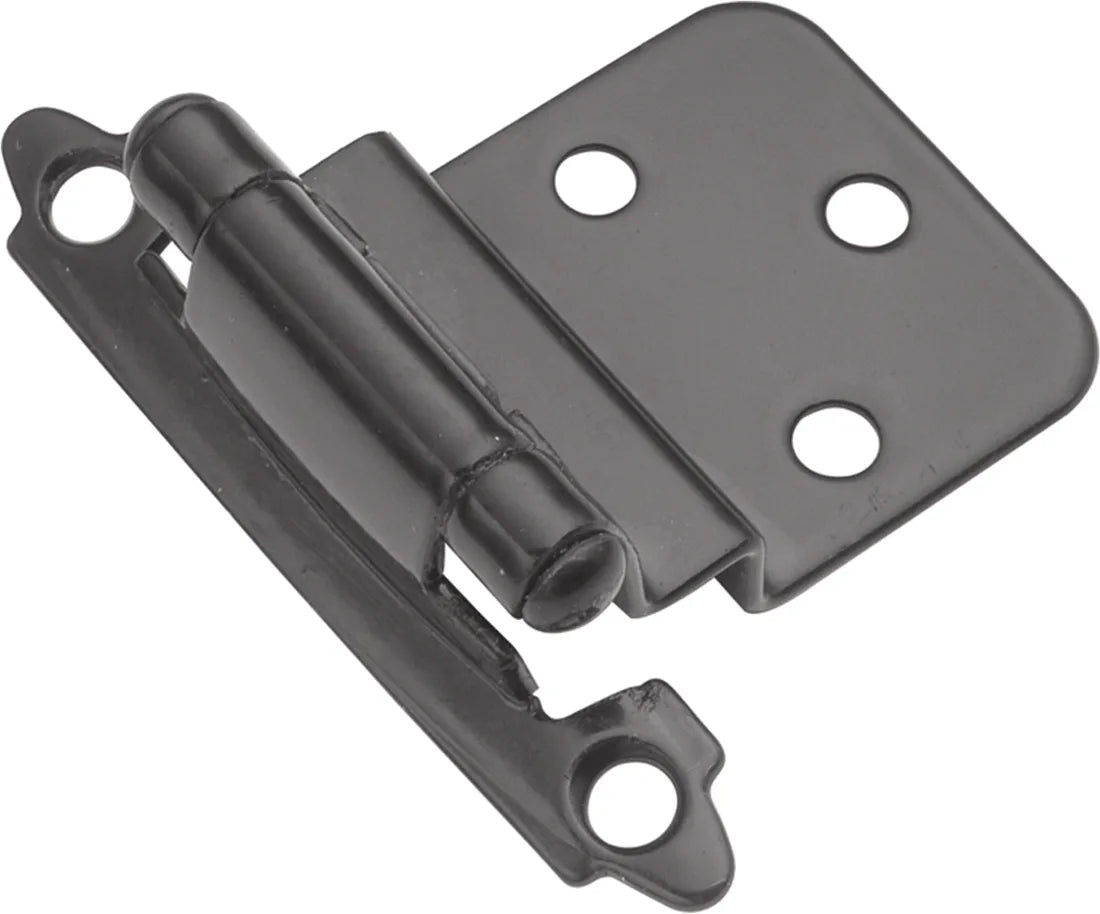 Hinge 3/8'' Inset Surface Face Frame Self-Close Black Finish P143-BL