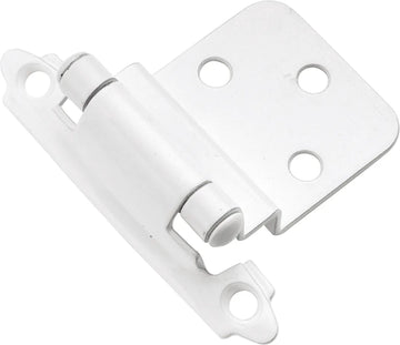 Hinge 3/8'' Inset Surface Face Frame Self-Close White Finish P143-W
