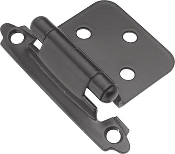 Hinge Flush Surface Face Frame Self-Close Black Finish P144-BL