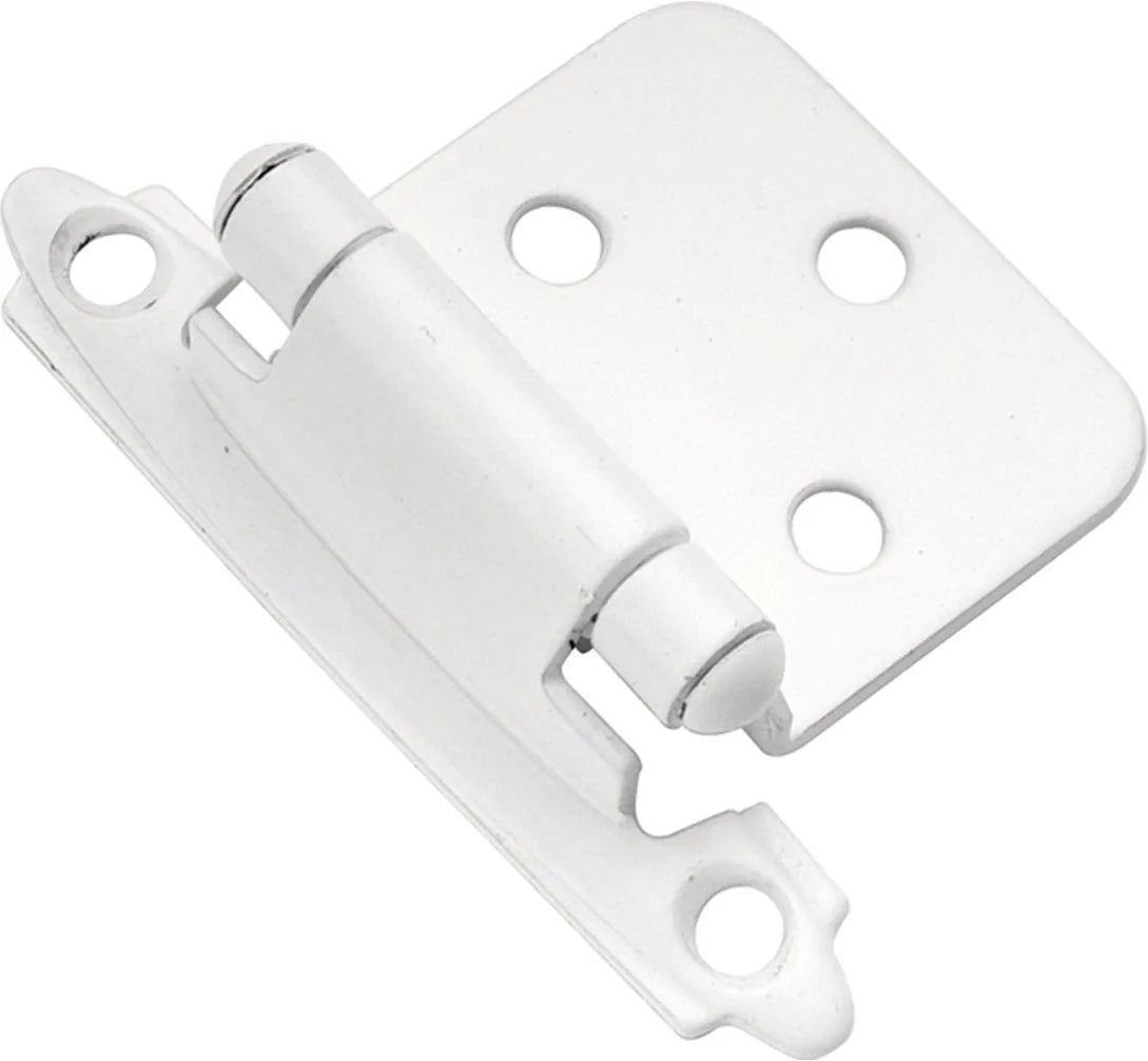 Hinge Flush Surface Face Frame Self-Close White Finish P144-W