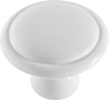 Conquest Collection Knob 1-3/8'' Diameter White Finish P14848-W