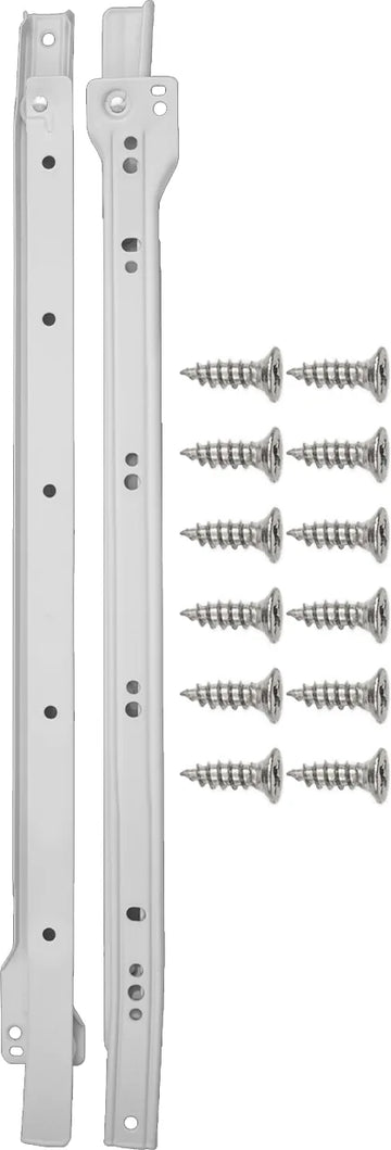 Drawer Slides Drawer Slide Side Mount 3/4 Extension 16'' White Finish P1750/16-W