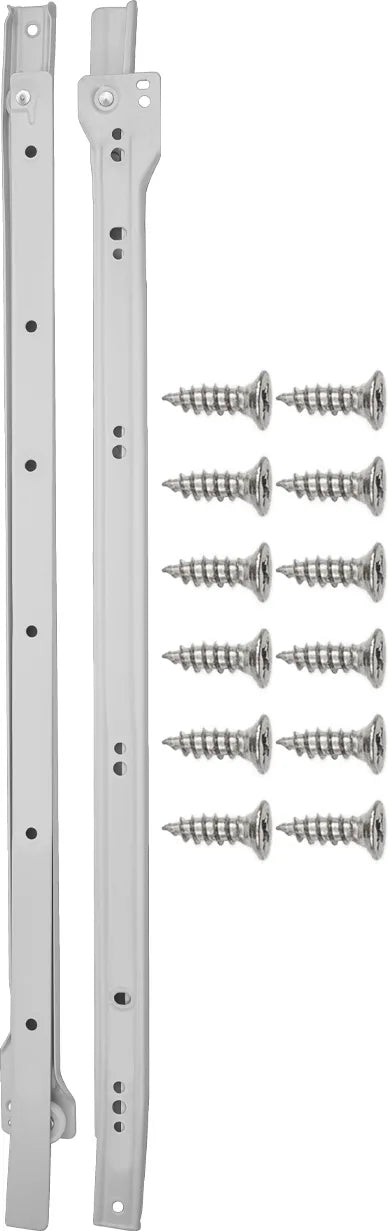 Drawer Slides Drawer Slide Side Mount 3/4 Extension 20'' White Finish P1750/20-W