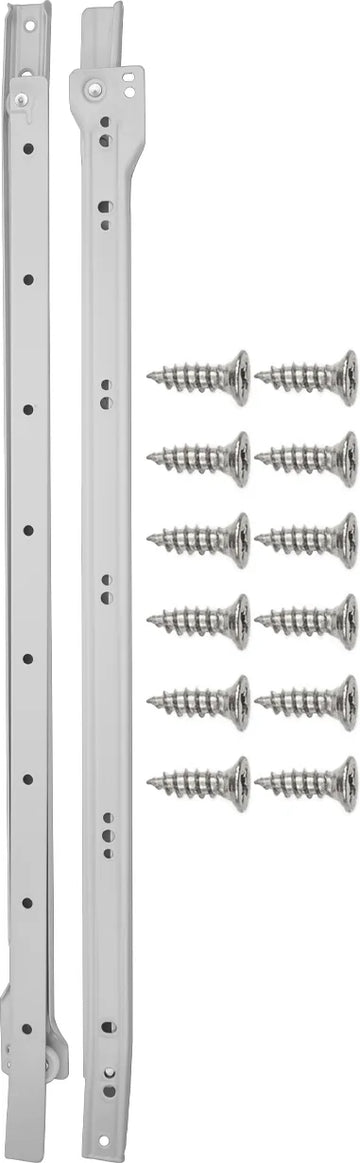 Drawer Slides Drawer Slide Side Mount 3/4 Extension 22'' White Finish P1750/22-W