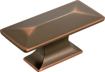 Bungalow Collection Knob 2-5/16'' x 1-1/16'' Oil-Rubbed Bronze Highlighted Finish P2152-OBH