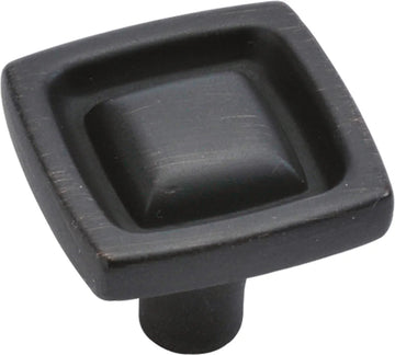 Burke Collection Knob 1'' Square Vintage Bronze Finish P3570-VB