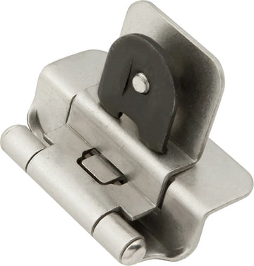 Hinge Double Demountable 3/8'' Inset 1/4'' Overlay Satin Nickel Finish P5312-SN