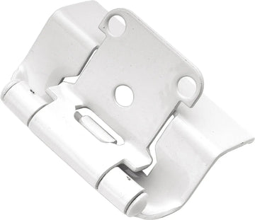 Hinge Semi-Concealed 1/2'' Overlay Face Frame Full Wrap Self-Close White Powder Coat Finish P5710F-W2