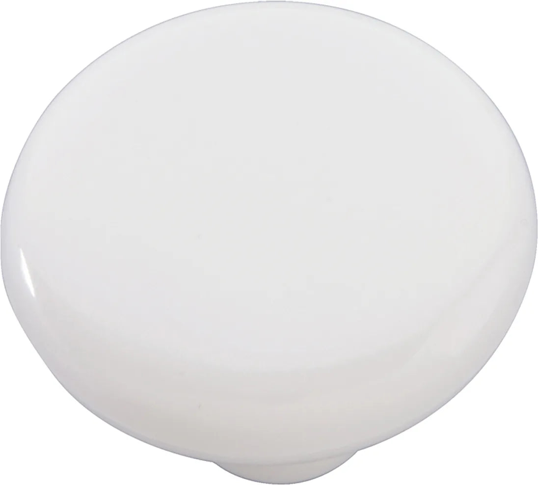 Wire Pulls Collection Knob 1-1/2'' Diameter White Finish P814-W
