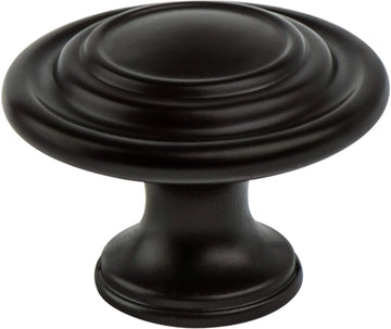 Traditional Advantage Four Matte Black Ringed Knob 0935-155-P